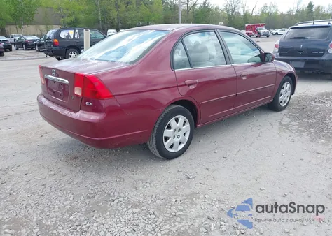 2002 Honda Civic Ex из США, поврежденный, VIN 2HGES26772H557066